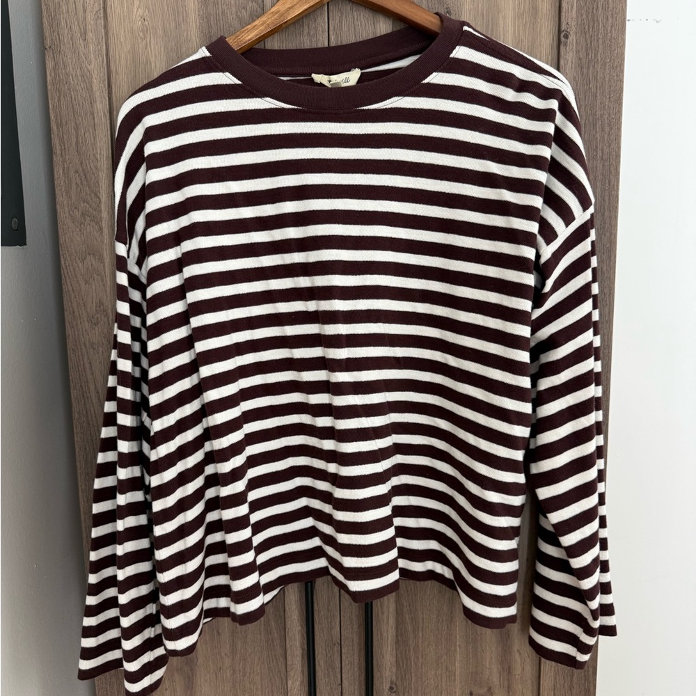 NWT MADEWELL Easy Crewneck Long-Sleeve Tee XS